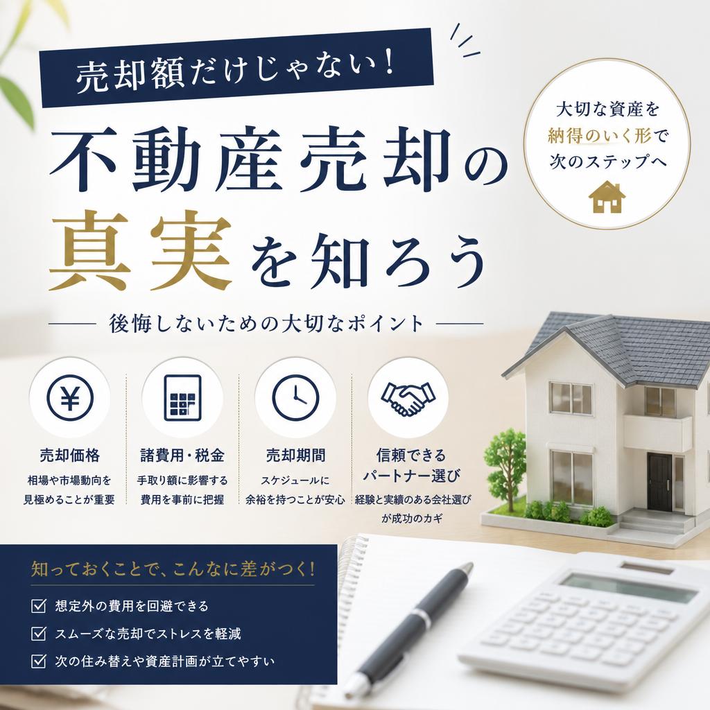 売却額だけじゃない！不動産売却の真実を知ろう