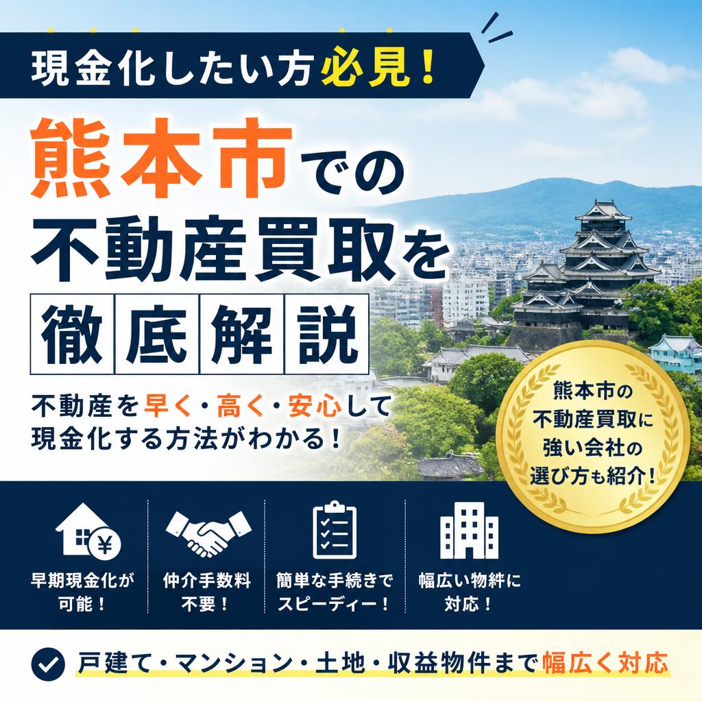 現金化したい方必見！熊本市での不動産買取を徹底解説