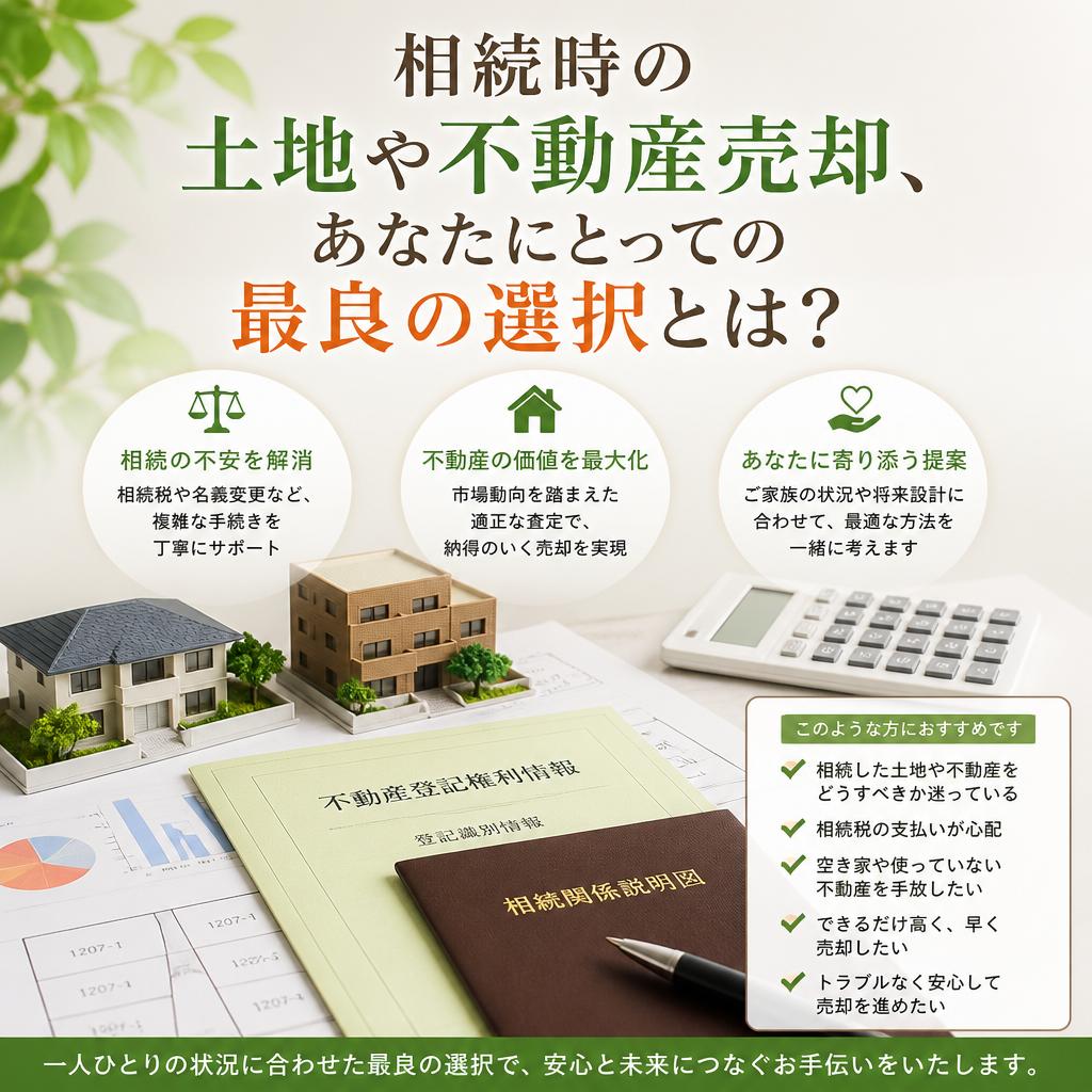 相続時の土地や不動産売却、あなたにとっての最良の選択とは？